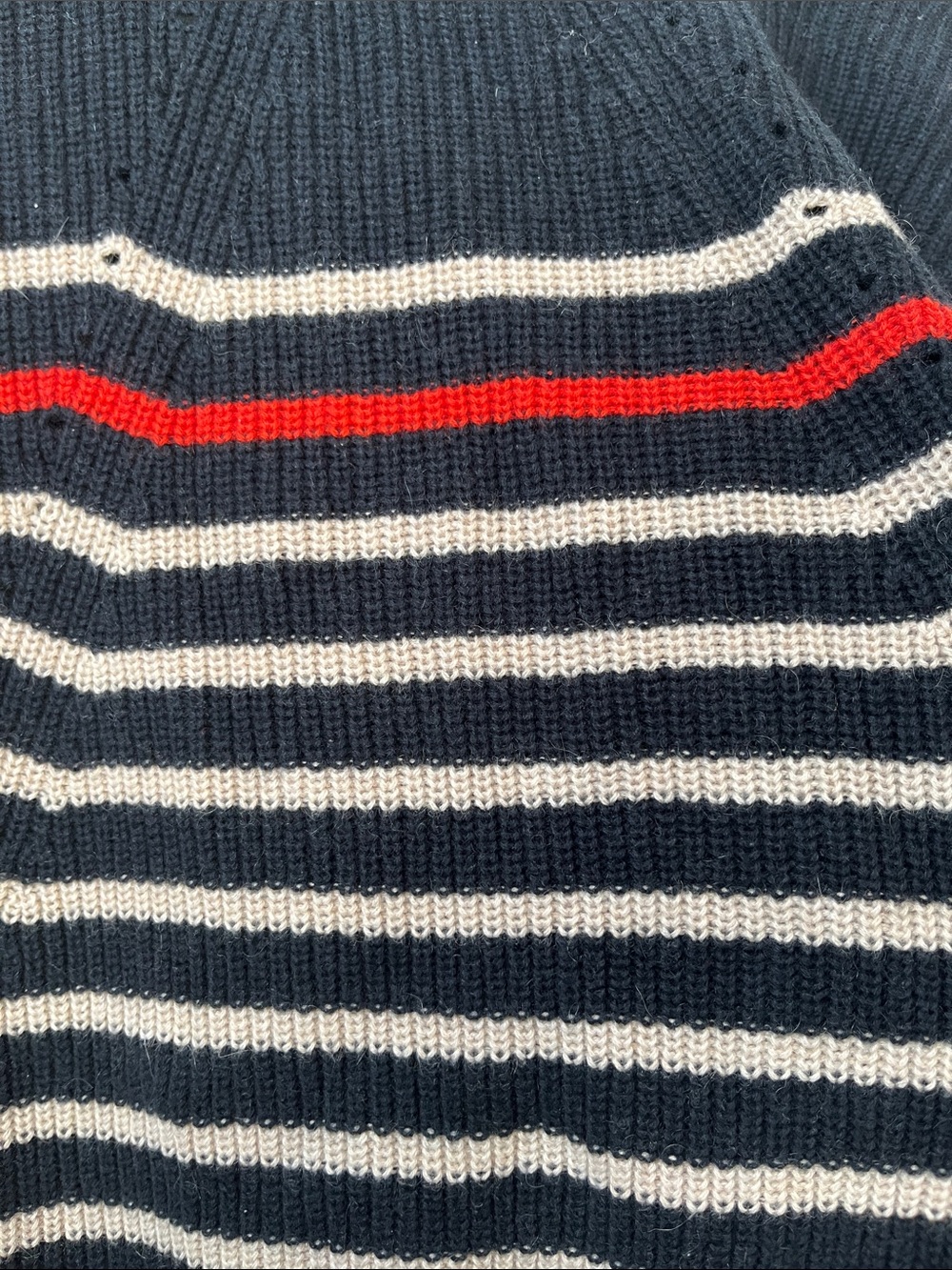 Rag & Bone Ann striped cardigan navy blue white red stripes Americana sweater - Picture 10 of 11